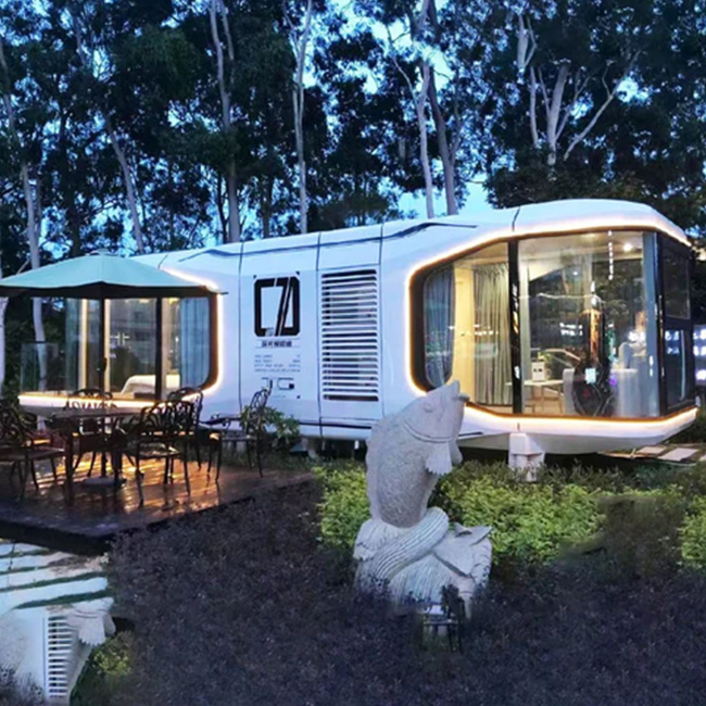 Portable prefabricated homes luxury living capsule house