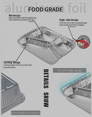 MT-3C230  Compartment aluminum foil containers 