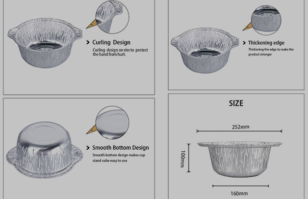 MT Aluminum foil pots