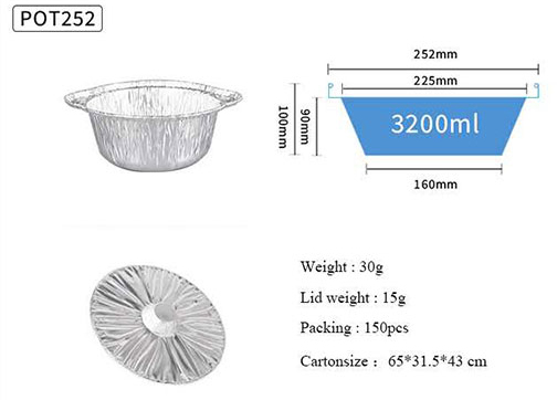 MT Aluminum foil pots